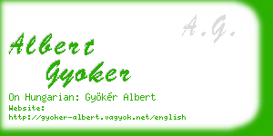 albert gyoker business card